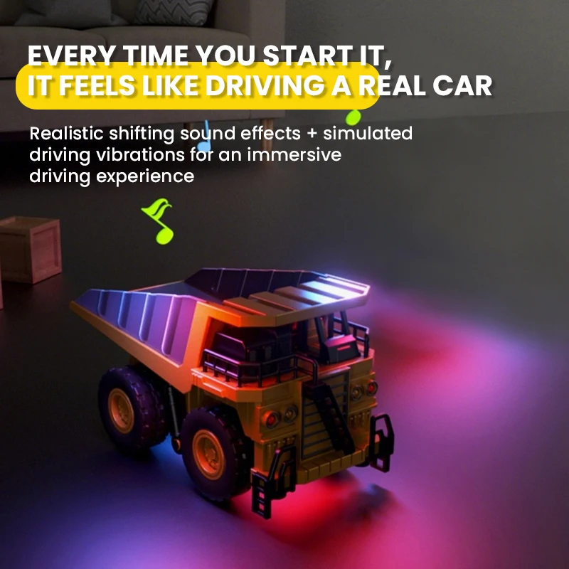 Mini camión volquete Rc de aleación fundida a presión, Control remoto por aplicación, coches de colección de ingeniería de escritorio para niños, regalo para niños, 1/64 - imagen 5