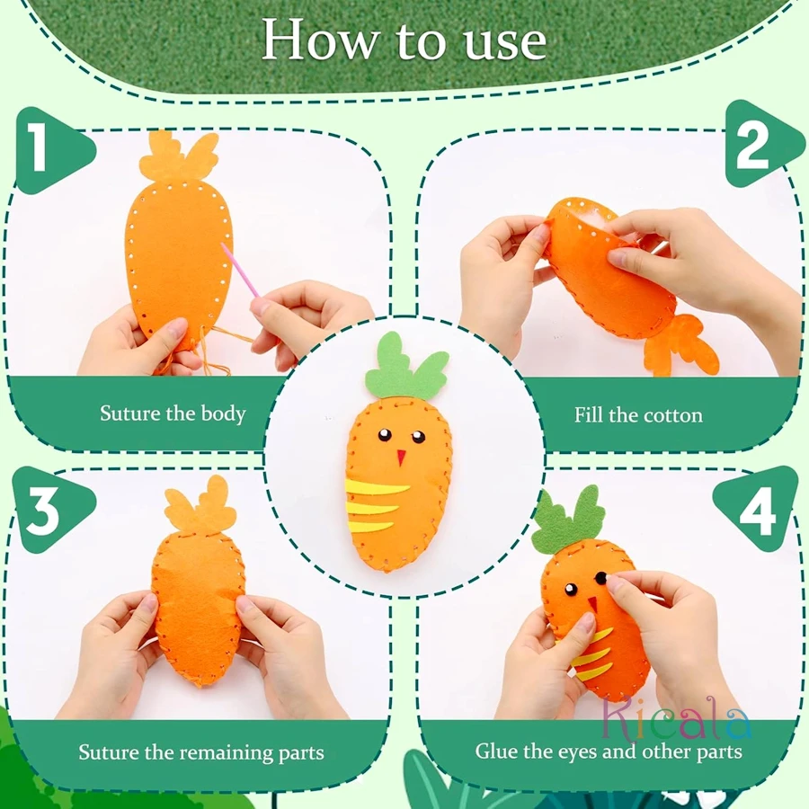 Kit de costura de fieltro para niñas – Animales DIY - imagen 5