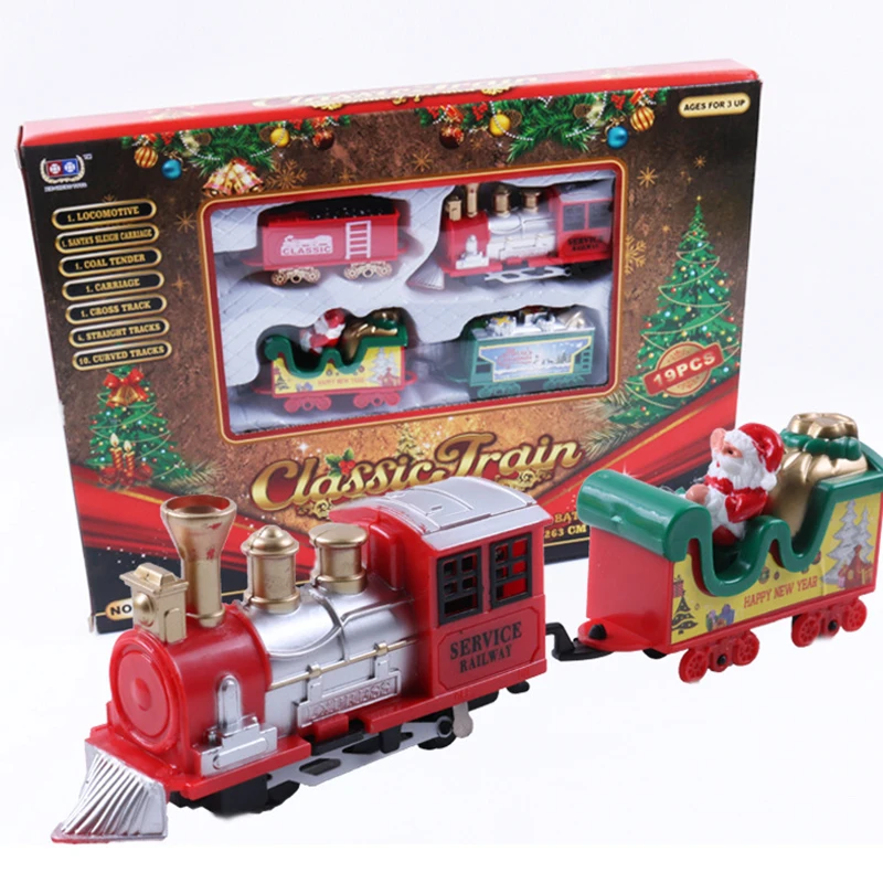 New Electric Train Set Mini Santa Claus Rail Car Toy Creative Decoration Christmas Tree Train Gift Children's Education Toy Gift - imagen 2