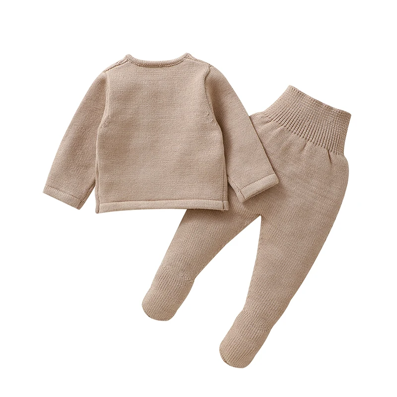Conjunto cárdigan y pantalón bebé niña de algodón suave - imagen 2