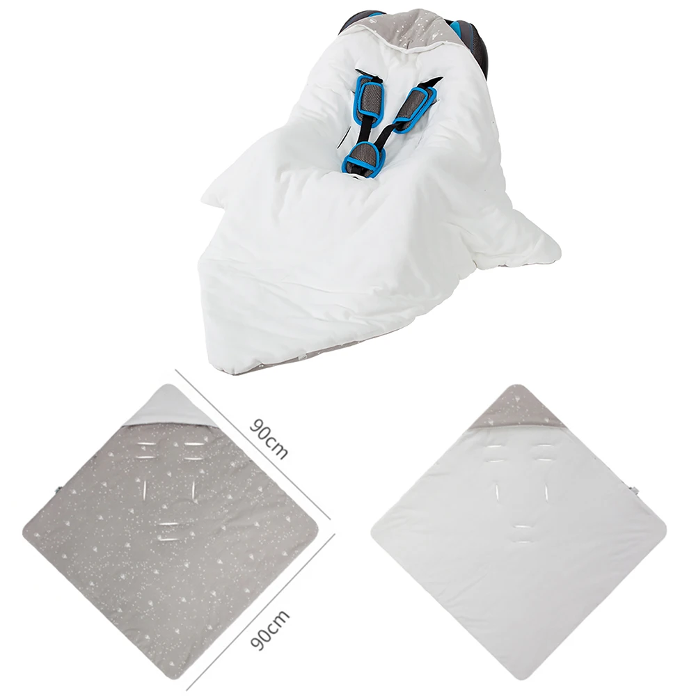 Manta envolvente para bebé para recién nacido con capucha a prueba de viento en un asiento de coche infantil, sobre cálido de otoño para descarga de 0 a 12 meses - imagen 3