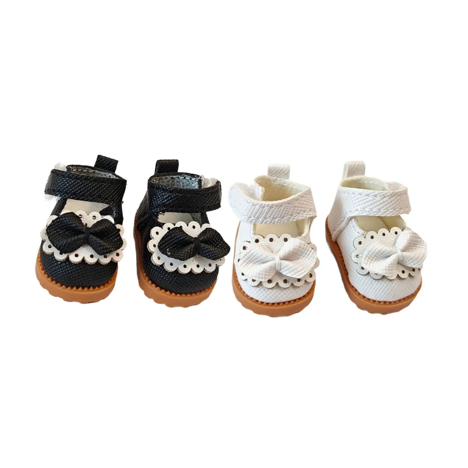 Plush Doll Shoes 2 Pairs Soft Photo Props Decoration Kids Gift Flexibility
