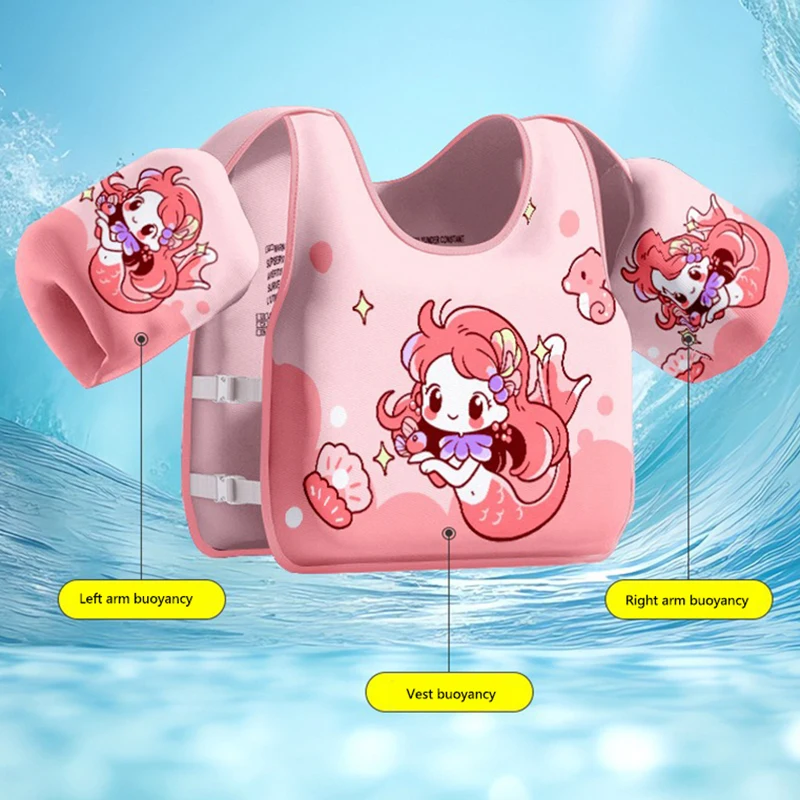 Chaleco de natación para niños con flotación y bañador estampado - imagen 3