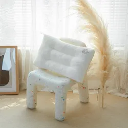 Almohada bordada para bebé algodón diseño ángel