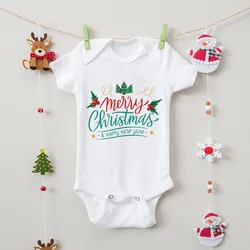 Pelele unisex de Navidad manga corta para bebé y recién nacido
