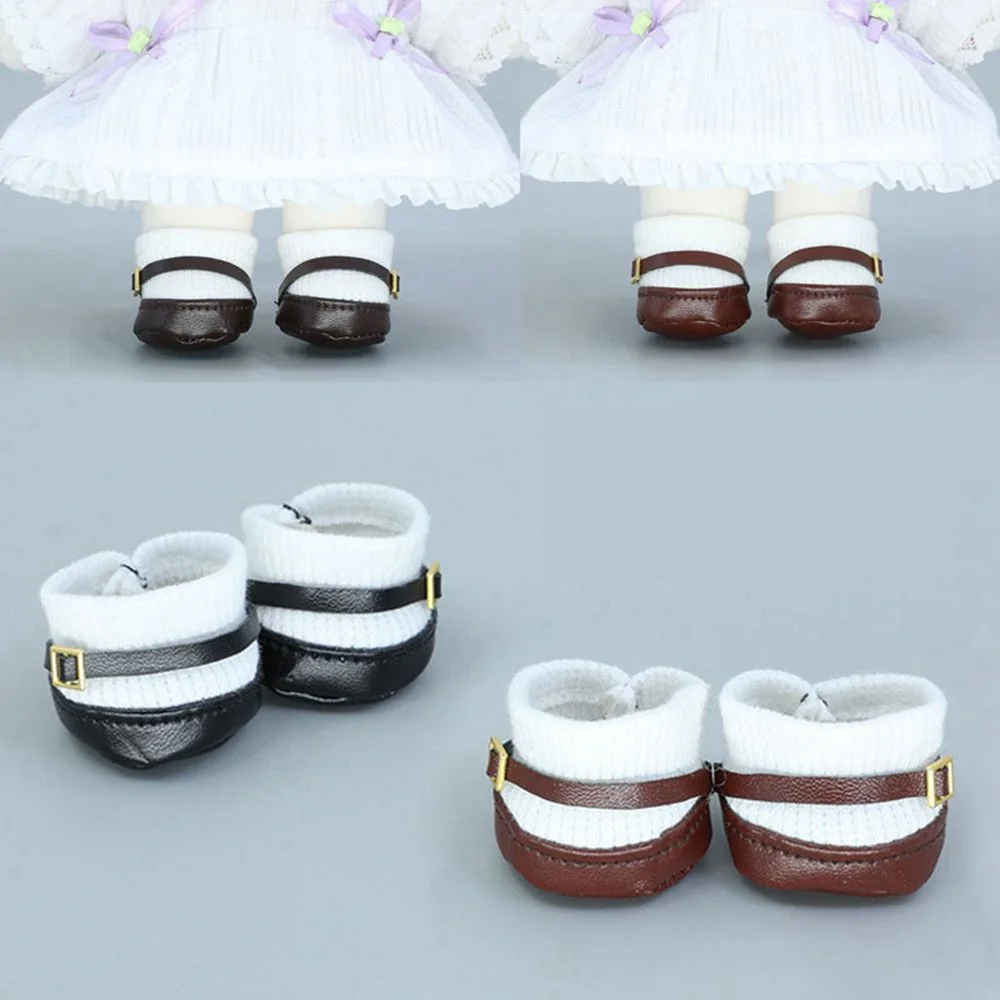 Botas para muñecas de cuero estilo princesa con calcetines - imagen 3