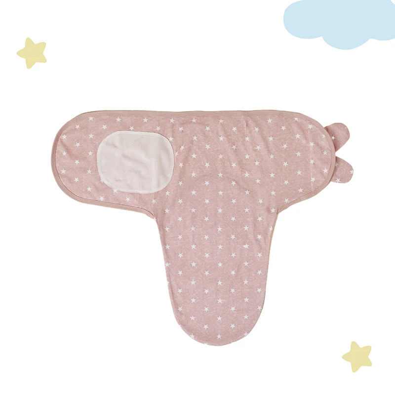 Manta para bebé recién nacido, conjunto de gorro, manta de algodón con estampado de dibujos animados para recién nacido, manta ajustable para dormir para bebé de 0 a 6 meses - imagen 2
