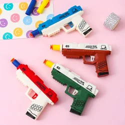 Pistola pequeña de modelo colorido para niños, juguete segura sin cocción, entretenimiento pequeños, educación, interactivo aprendizaje, regalo y bebés