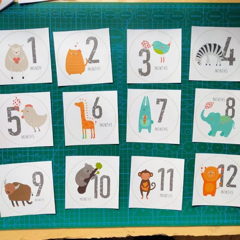 M76C 12 PCS/SET PELÍTES MENSEJES PEGUETAS DEL BABE - imagen 3