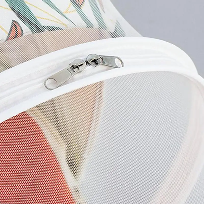 Cubierta de red para cochecito, red para cuna de bebé, cremalleras bidireccionales, barrera de protección plegable, parasol para parque infantil, cama, Camping, jugar y trotar - imagen 3