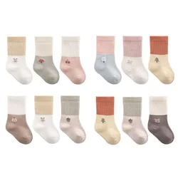 Lawadka Calcetines cortos de algodón para niños y niñas – 3 pares