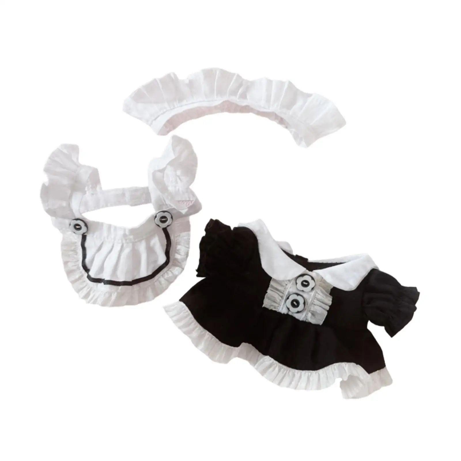Cotton Doll Apron Maid Suit Pretend Play Educational Clothing Fashion Make Your