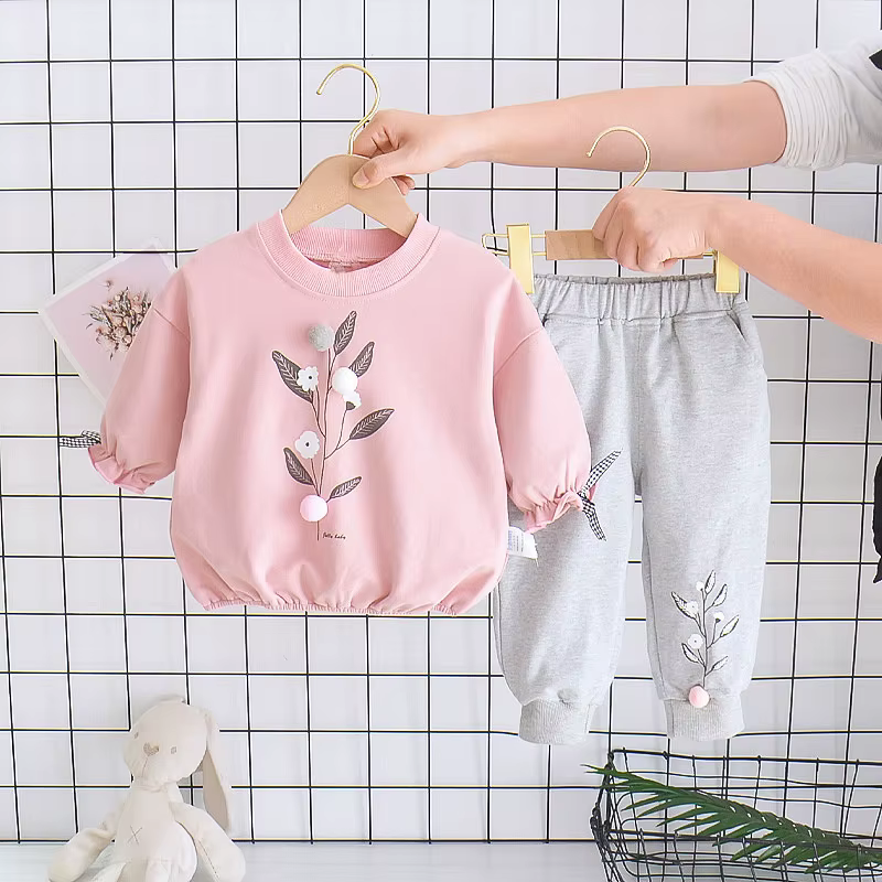 Chándal infantil primavera otoño – Conjunto camiseta pantalón casual - imagen 2