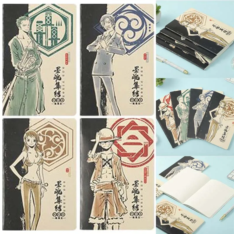 12 Uds. Conjunto de cuaderno de Anime A5 de una pieza, cubierta suave, diario de oficina, Bloc de notas, papelería para estudiantes, Bloc de notas de escritura artística de 36 páginas, nuevo