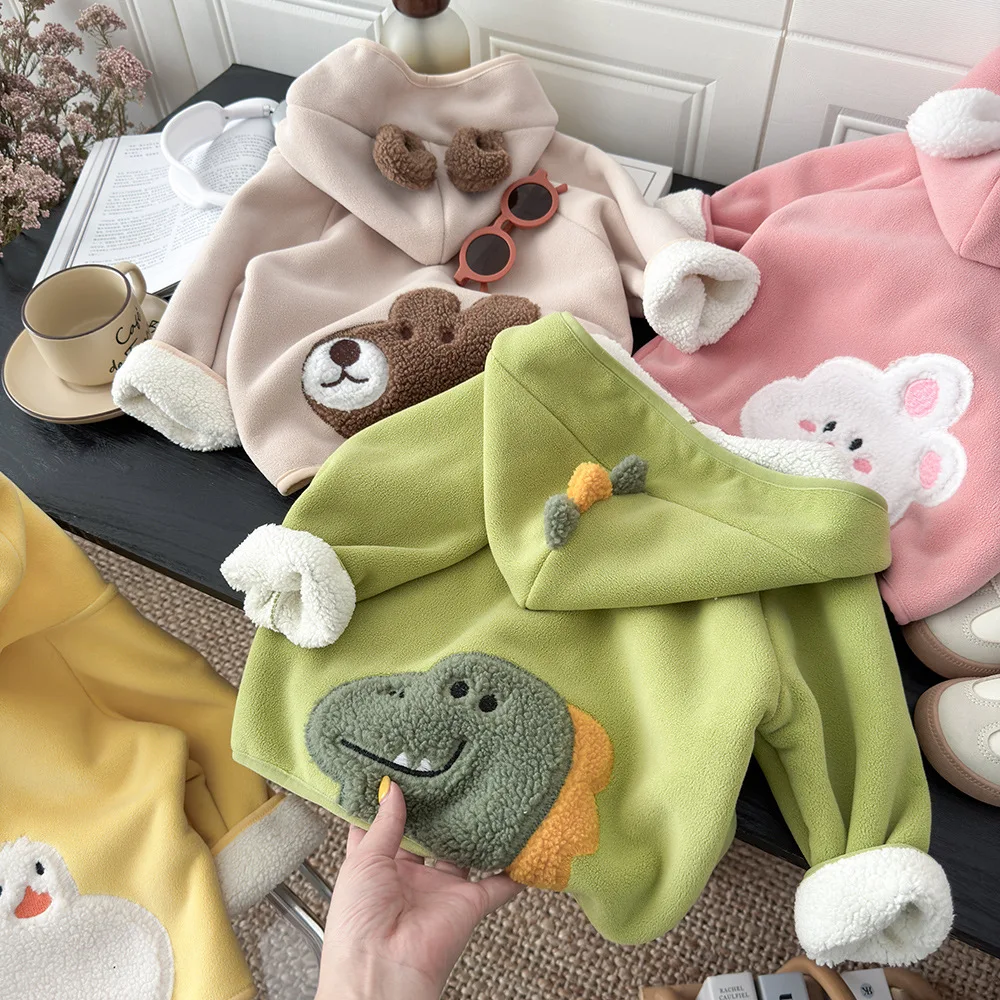 Chaqueta infantil de lana con capucha – Abrigo de invierno - imagen 2