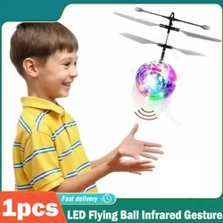 Helicóptero infantil volador con luces LED y control por gestos