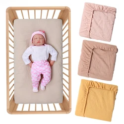 Sábana ajustable para cuna de muselina - Algodón 100% suave para bebé