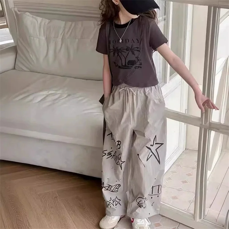 Conjunto de verano para niña con camiseta de manga corta y pantalón - imagen 2