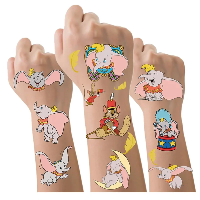 6 unids/set de pegatinas Dumbo divertidas de Disney, pegatina Dumbo Original impermeable, suministros de decoración para fiesta de cumpleaños, regalo para niños - imagen 2