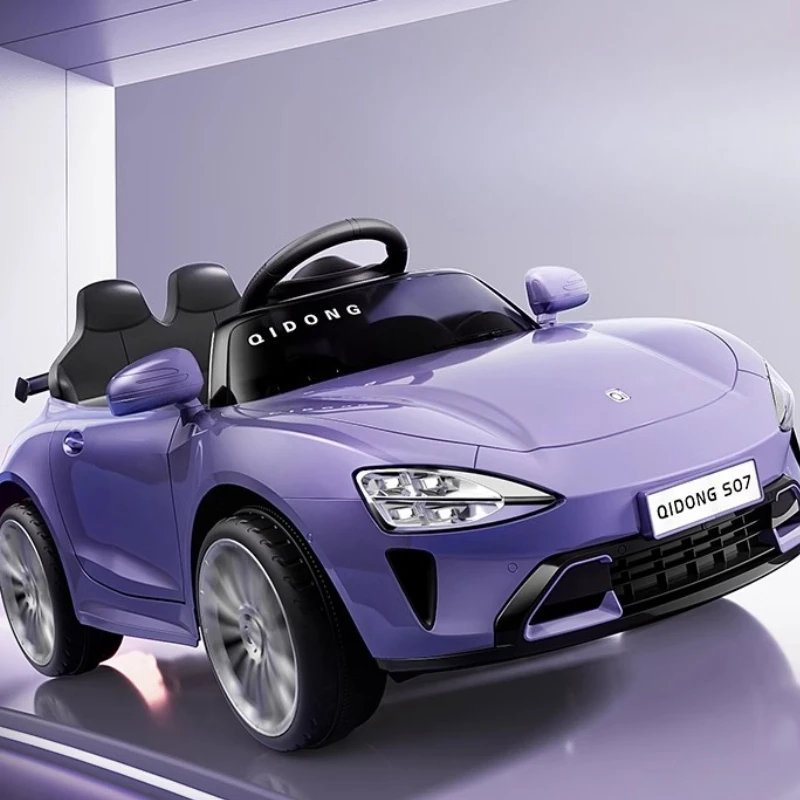 Kids Electric Car 4 Wheels Ride-On Toy with Remote Control Rechargeable Battery Slow Start Design Multi-Function Racing Vehicle - imagen 2