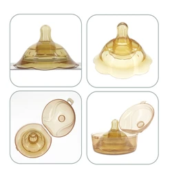 Protectores de pezones de silicona para madres lactantes - Copas suaves