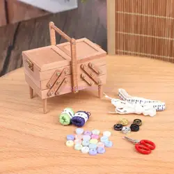 Casas de muñecas: herramientas costura retro y organizador hilos