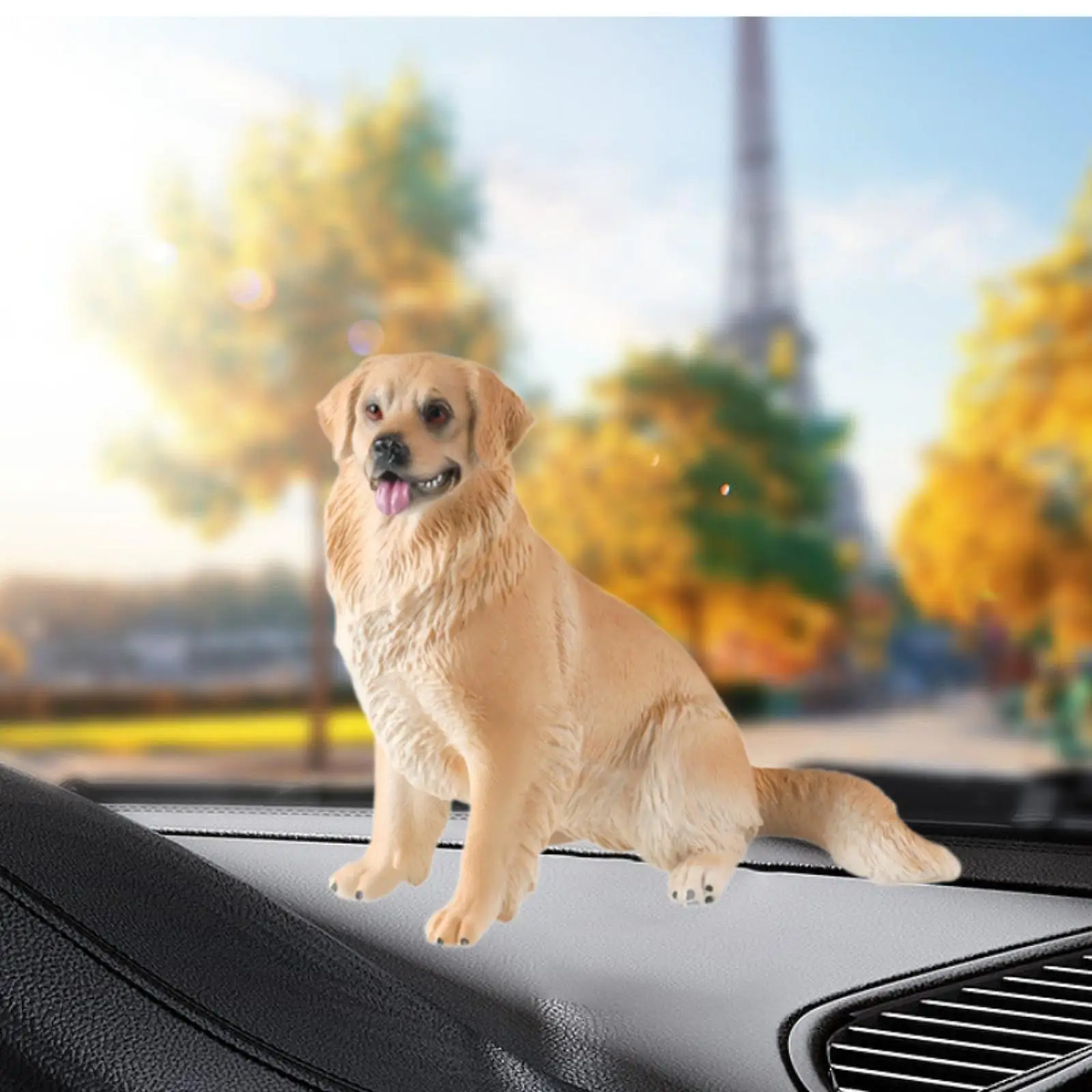 Realistic Dog Figurine Animal Toy Miniature Toys Home Car Decoration Sculpture Gifts Model Ornament Collectible Dog Statue