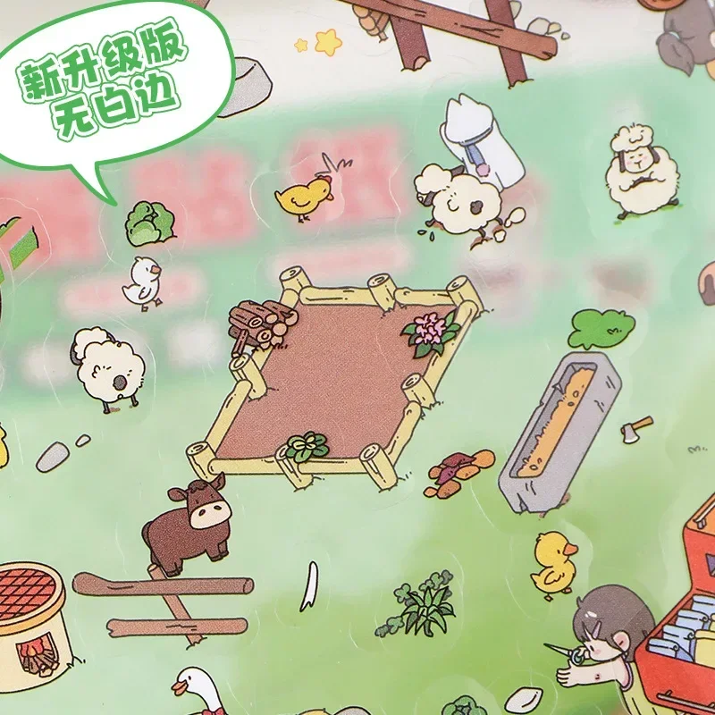 Pegatinas infantiles de granja 3D para manualidades – Escena - imagen 2