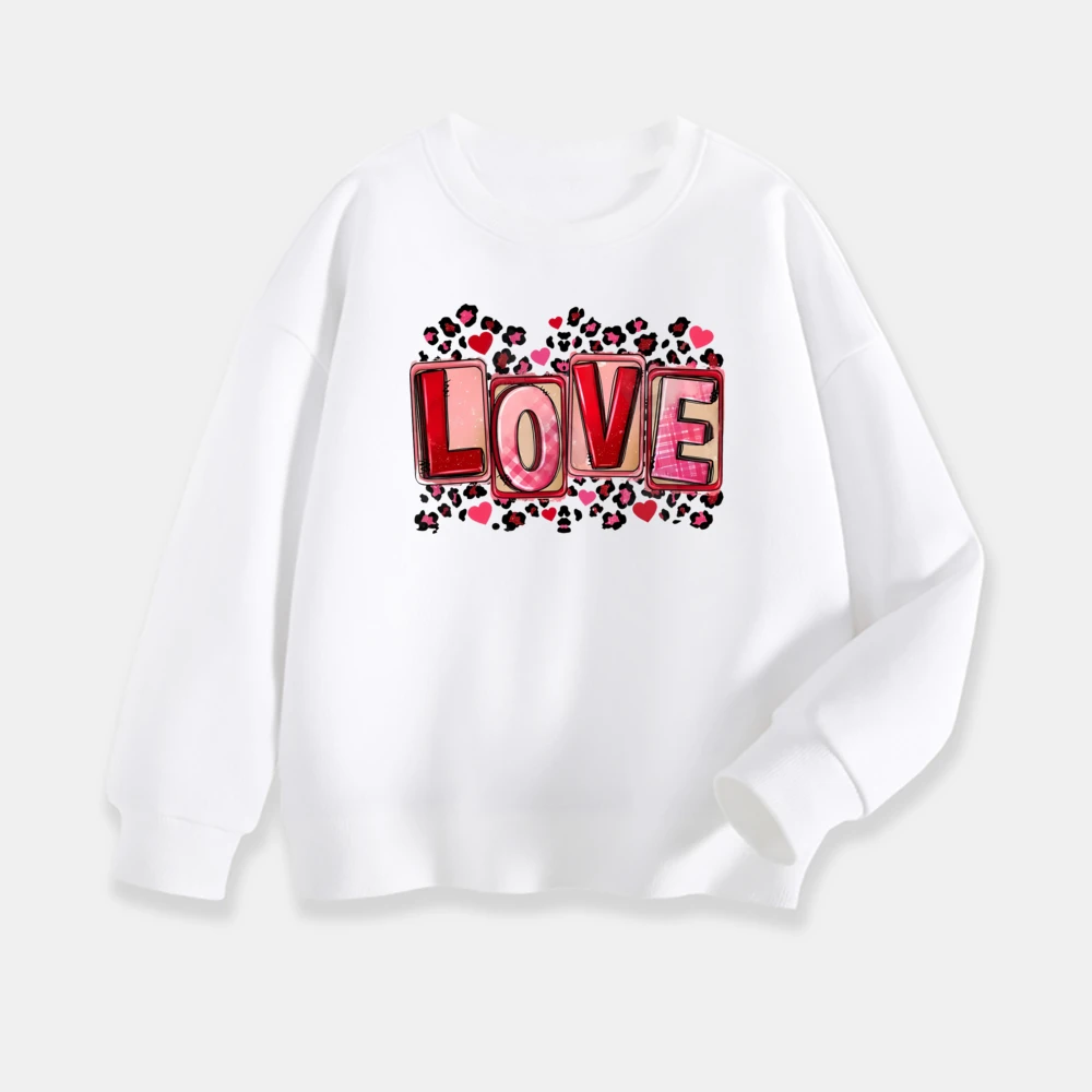 Trituradora de corazones para el Día de San Valentín, sudaderas para niños y niñas, sudaderas de San Valentín, trajes de suéter para el Día de San Valentín para niños pequeños - imagen 2