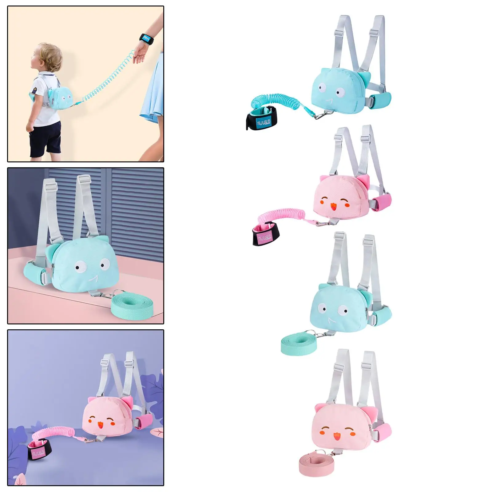 Mochila antipérdida para niños de doble uso, pulsera anti cinturón para niños, mochila con arnés para bebé, mochila para niño y niña pequeña
