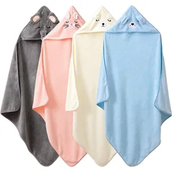 Toalla con capucha de franela suave para bebé – Animalitos