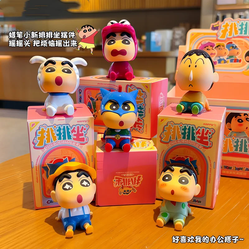 Crayon Shin-chan acción Kamen Bochan Nohara Shiro figura de Anime serie fila y asiento caja ciega juguete decoración escritorio regalo de Navidad - imagen 4