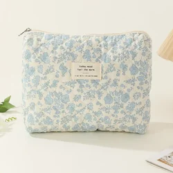 Bolsa de pañales floral de algodón – Gran capacidad para bebé