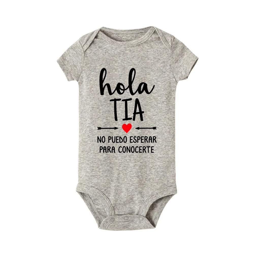 Pelele Hello Aunt con estampado español – Para bebé recién nacido - imagen 5