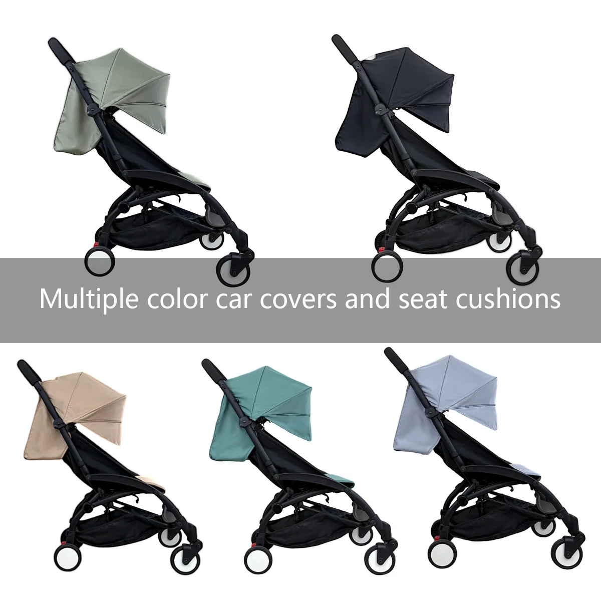 Nueva funda de dosel 175 cojín de asiento Compatible con Babyzen YOYO funda de colchón de asiento con bolsillo trasero con cremallera accesorios para cochecito - imagen 4