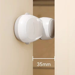 Protector de dedos antipinzamiento con tope giratorio para puertas