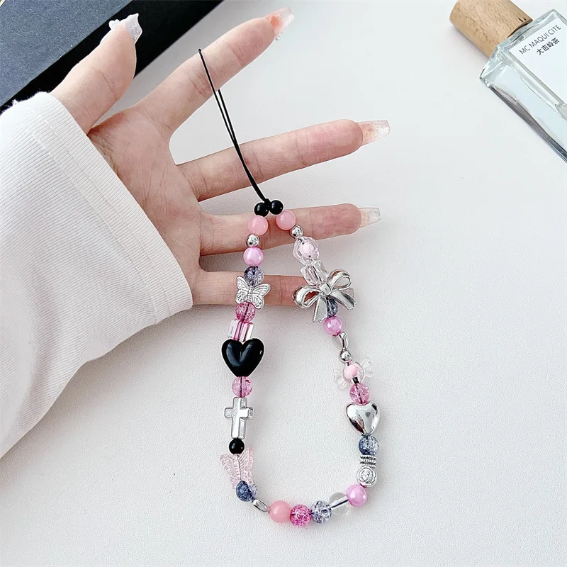 Pulsera antipérdida para móvil infantil con abalorios y lazo colorido
