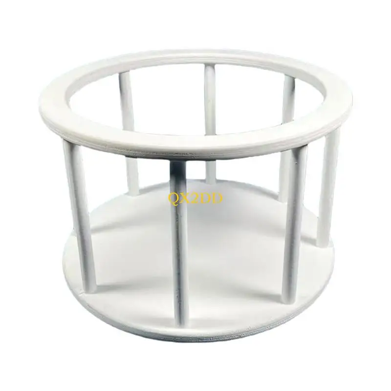 Cesta redonda madera QX2D, accesorios portátiles para bebés, estancia cómoda para fotografía infantil, perfecta para capturar - imagen 3