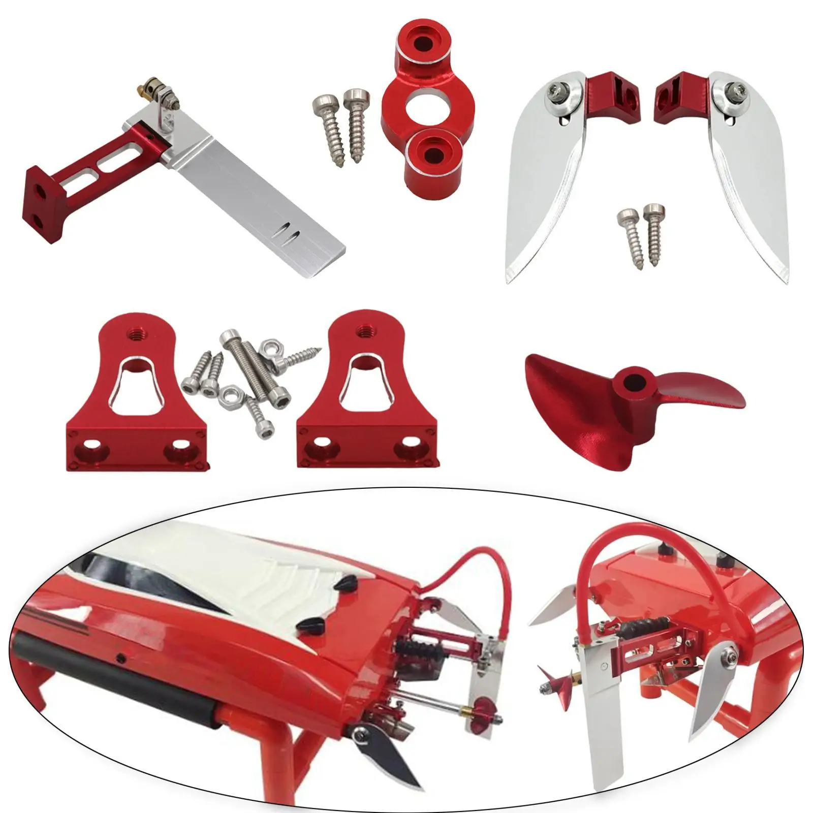 Brushless Speedboat Modification Easily Install Reliable Metal Steering Rudder Udi903 Upgrade Part CNC Propeller Turn Fins