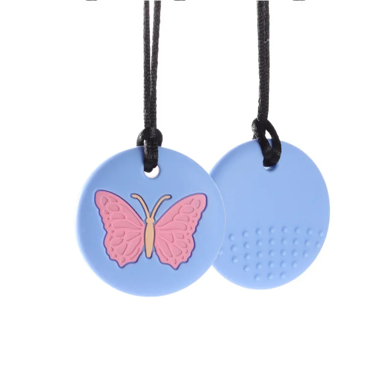Collar dentición mariposa silicona – Mordida segura para bebés - imagen 2