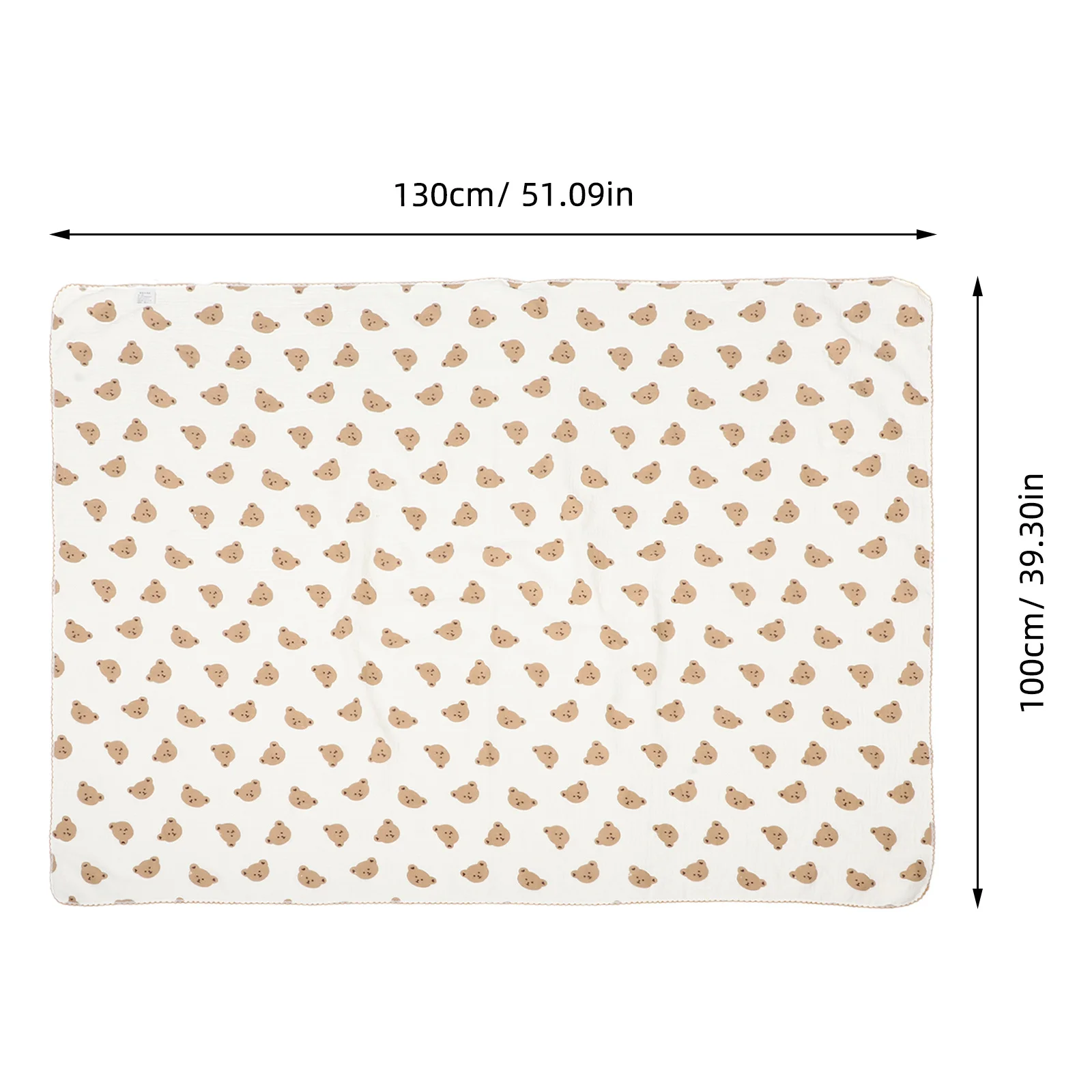 Manta de muselina para bebé, gasa suave de doble capa, toalla de baño absorbente, diseño de oso, manta para guardería recién nacido para niños y niñas - imagen 2