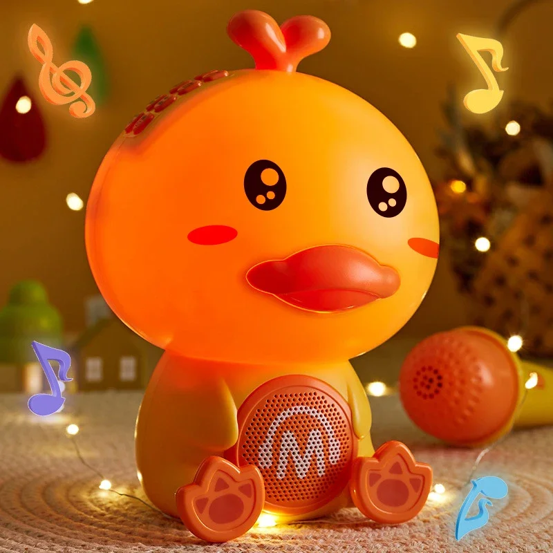 Altavoz Bluetooth de pato Kawaii, reproductor de música inalámbrico de dibujos animados de Anime, micrófono portátil de escritorio, juguetes educativos de carga, regalos para niños - imagen 2