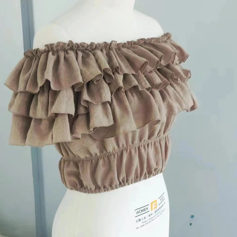 Conjunto bohemio maternidad top encaje lino y falda cómoda para fotos - imagen 5