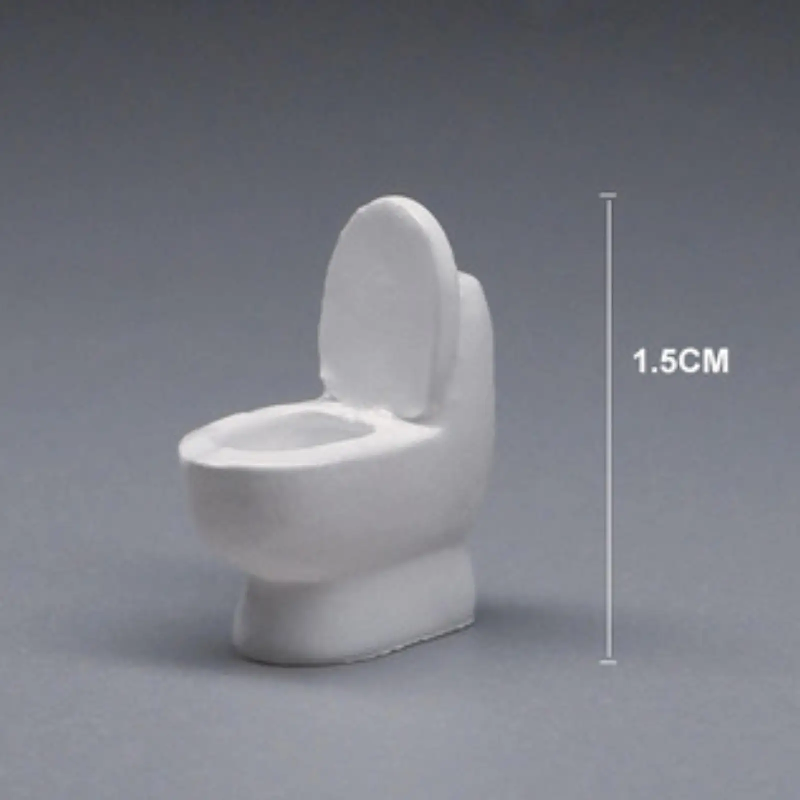 1/64 Mini Toilet Toy Tiny Cake Topper Resin Miniature Commode Model for Diorama Micro Landscapes Photography Props Dollhouse