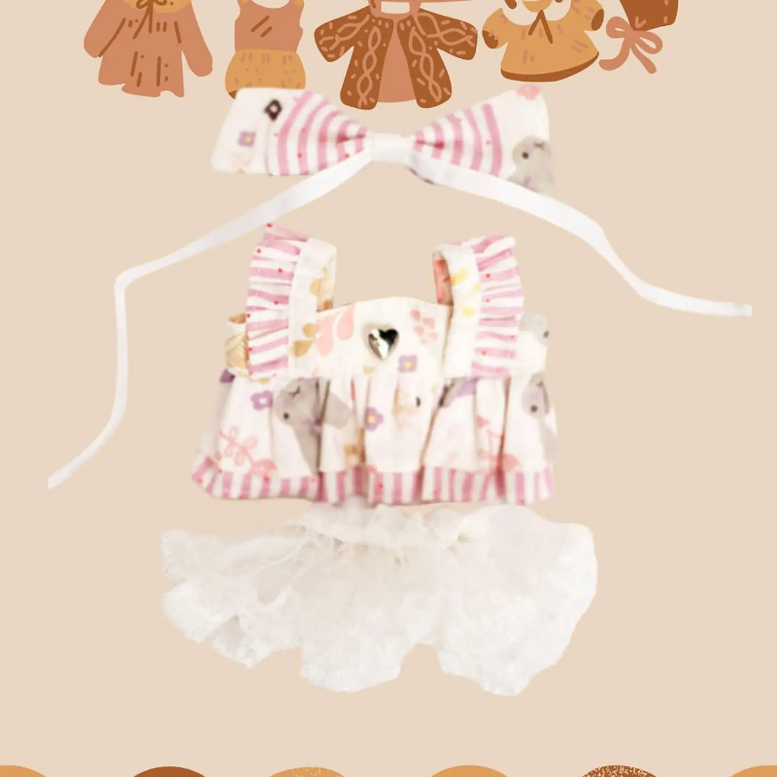 20cm Doll Dress Decoration for Kids Birthday Gift Fashion Soft Pendant Doll