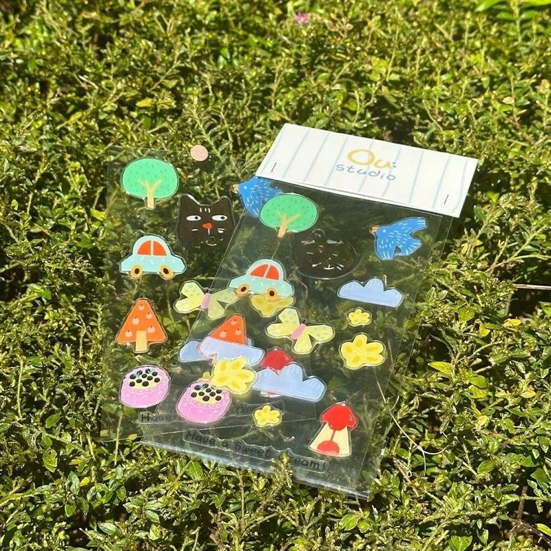 Pequeño gato negro DIY pegatina para teléfono móvil ilustración de alto valor estilo Ins pegatina de gelatina adhesiva 3D tridimensional - imagen 3