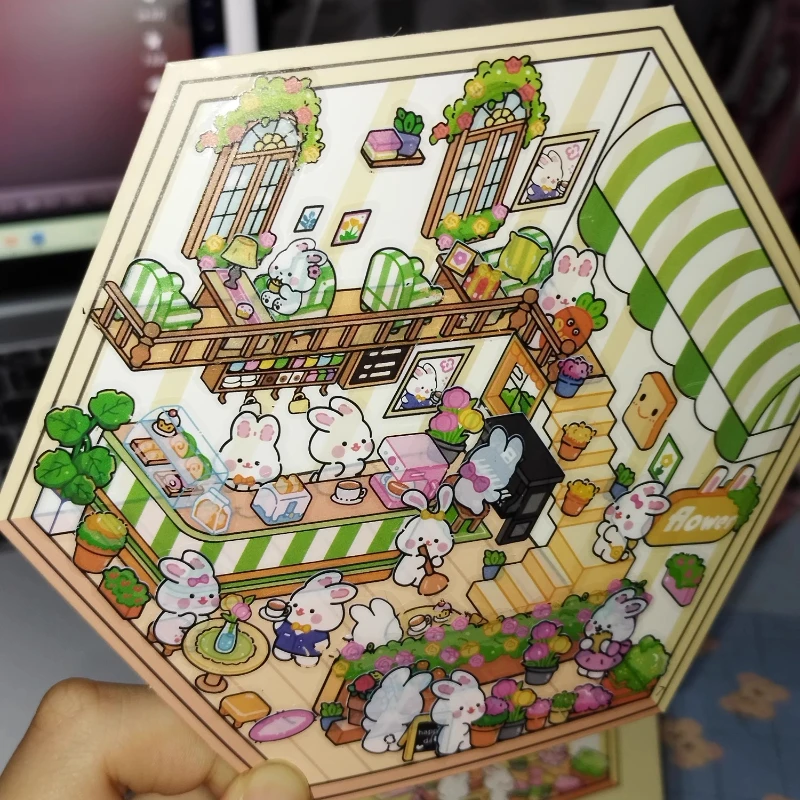 Pegatinas kawaii conejos para niños – Scrapbooking infantil 3D - imagen 4
