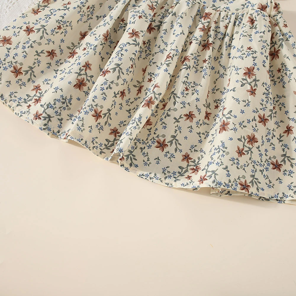 Vestidos infantiles para niñas con mangas volantes florales - Verano - imagen 5