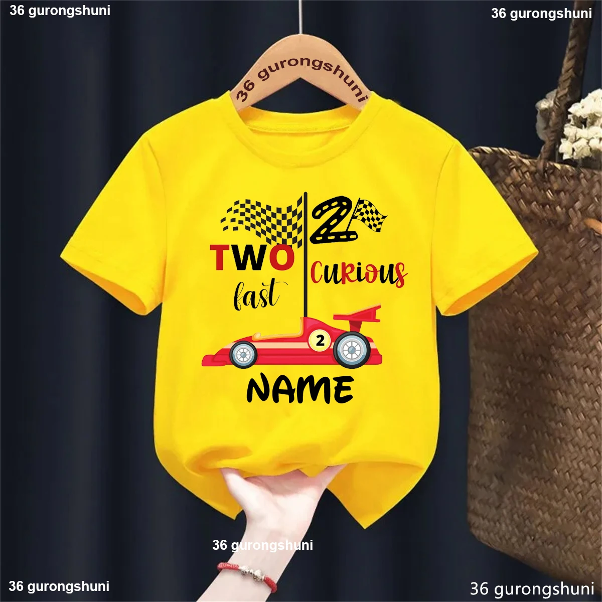 Camiseta personalizada niños – Diseño carreras segundo cumple