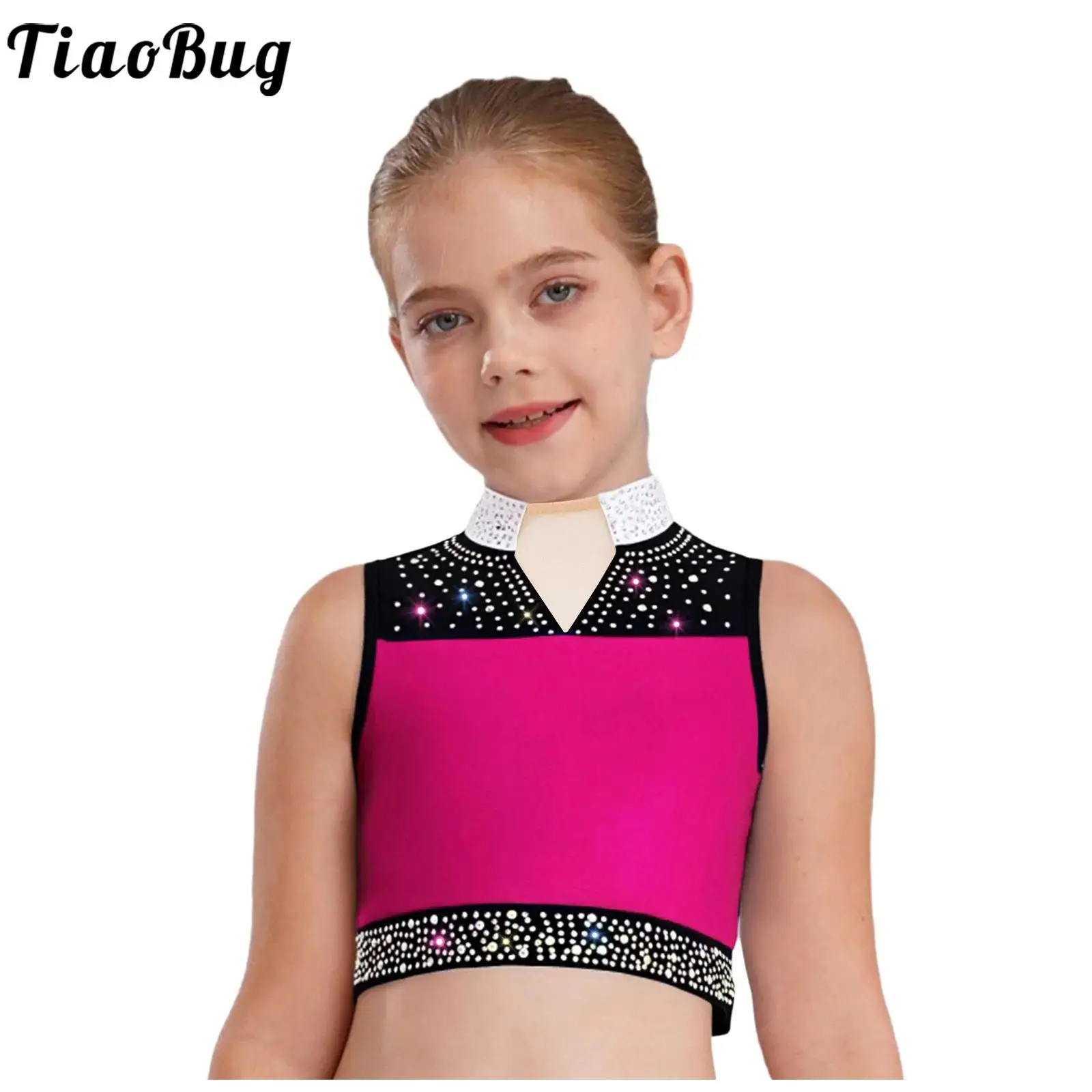 Chaleco de ballet con diamantes para niñas - imagen 5